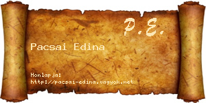Pacsai Edina névjegykártya