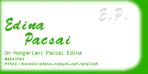 edina pacsai business card
